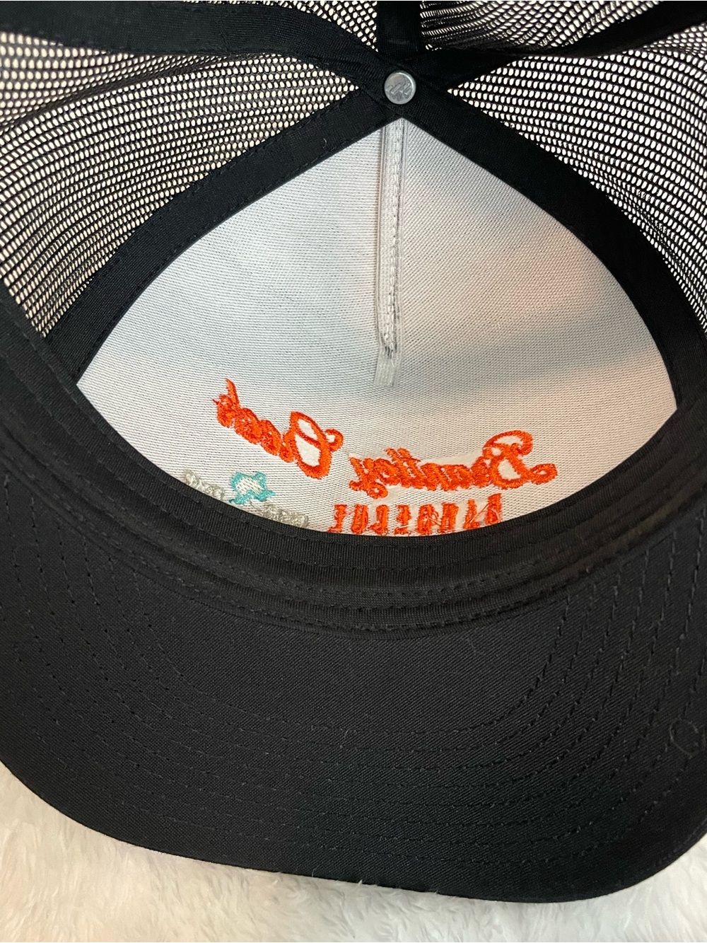 Brantley Creek Barbecue Texas Trucker Hat Black Orange The Classics Snapback - Picture 8 of 14